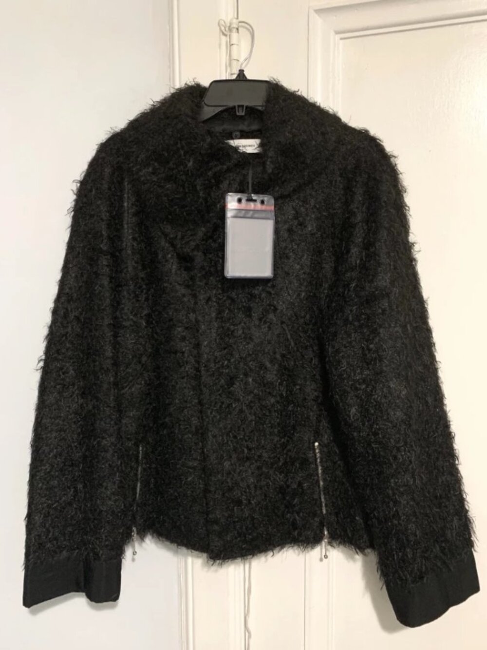 Kiko Kostadinov F/W 19 Goff Zip Darted Jacket Furry Black Size SMALL